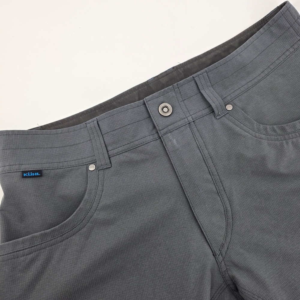 Kuhl Renegade Shorts Mens 34 Charcoal Gray Ripstop Cargo Hiking Outdoor Trail